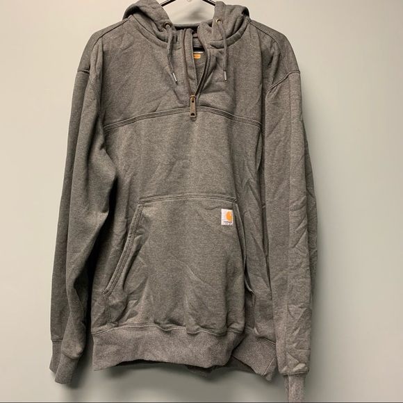 Carhartt Other - Carhartt Rain Defender Paxton Heavyweight Hooded Zip Mock Sweatshirt